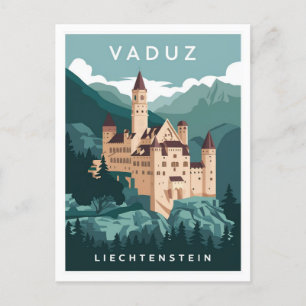 Carte Postale Château de Vaduz Liechtenstein Vintage voyage