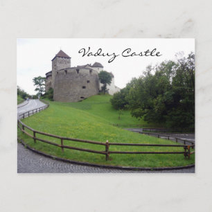 Carte Postale château de vaduz vert