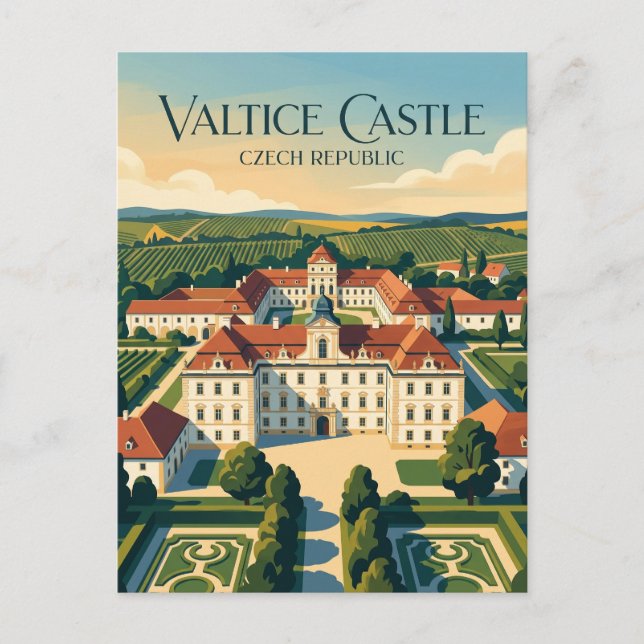 Carte Postale Château de Valtice République tchèque (Devant)