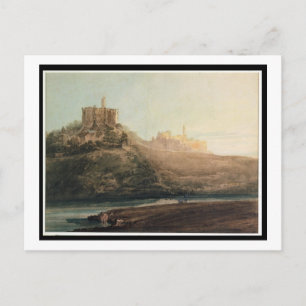 Carte Postale Château de Warkworth, Northumberland, c.1798 (w/c,