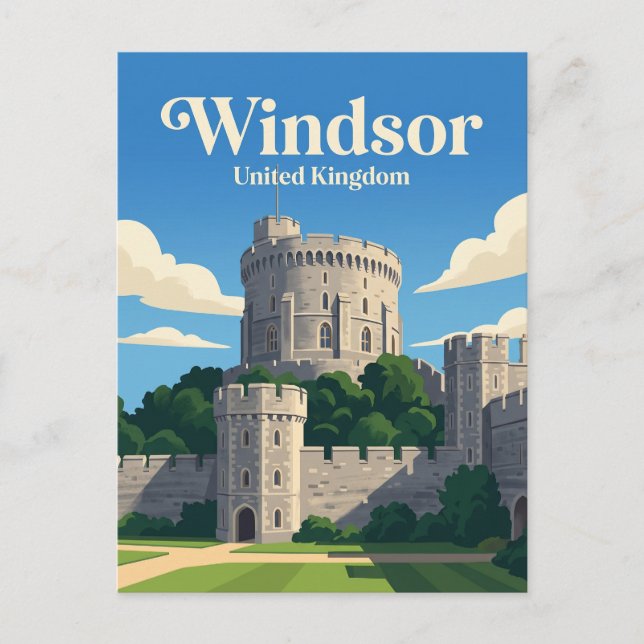 Carte Postale Château de Windsor Royaume-Uni (Devant)
