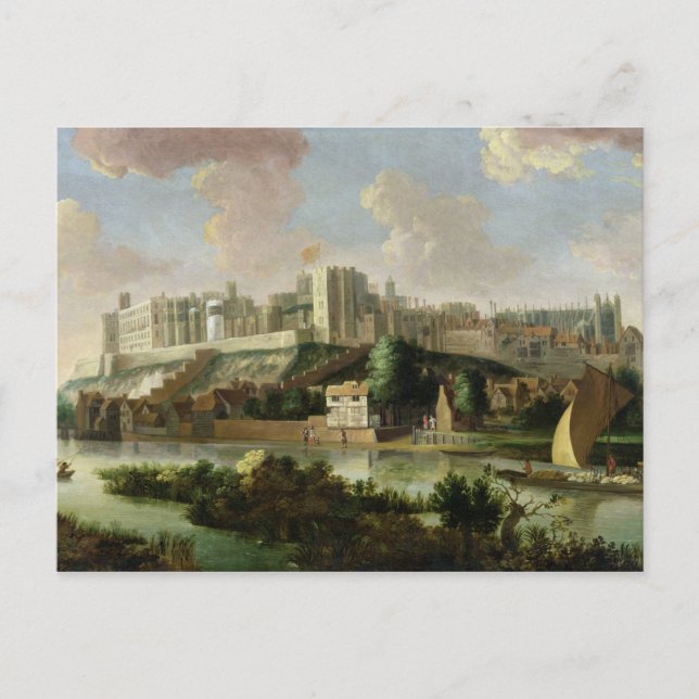 Carte Postale Château de Windsor vu de la Tamise, vers 1700 (hui (Devant)