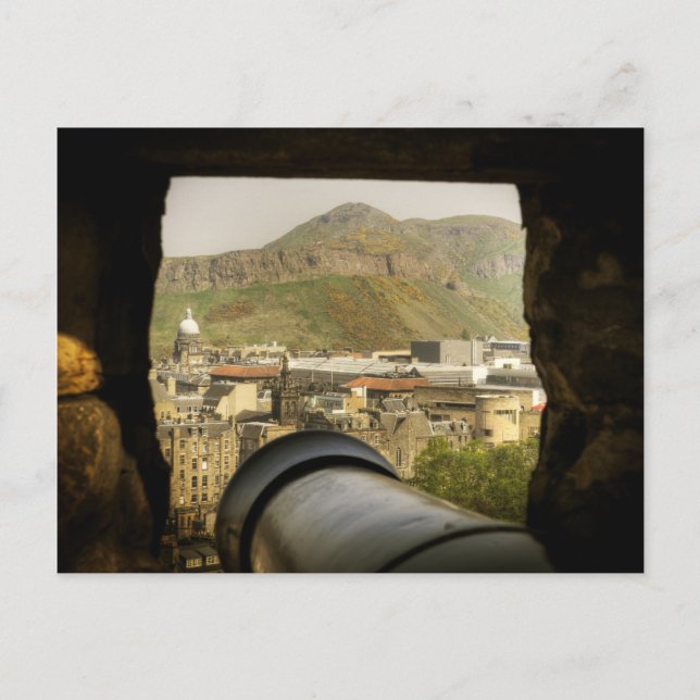 Carte Postale Château d'Édimbourg Cannon (Devant)