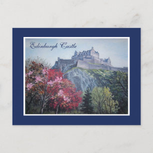 Carte Postale Château d'Édimbourg Ecosse peinture de Pola.B.Alex