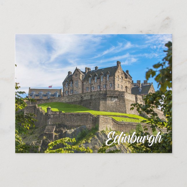 Carte Postale Château d'Édimbourg, Écosse, Royaume-Uni (Devant)