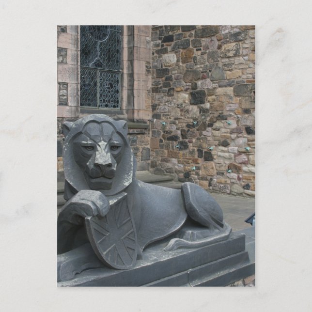 Carte Postale château d'édimbourg lion (Devant)