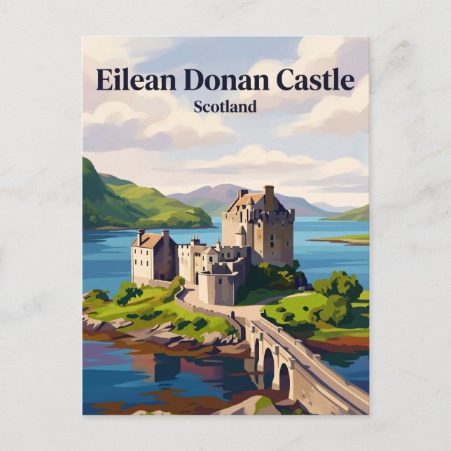 Carte Postale Château d'Eilean Donan Écosse (Devant)
