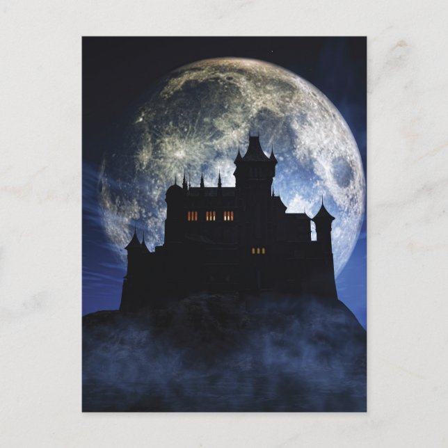 Carte Postale Château d'Imaginaire la nuit (Devant)