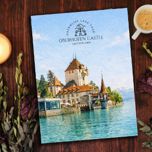 Carte Postale Château d'Oberhofen Lac de Thoune, Suisse   Souven