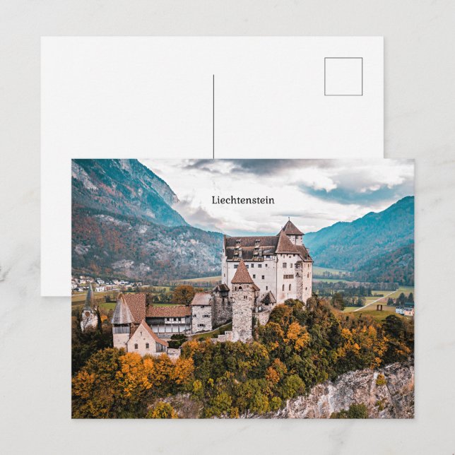 Carte Postale Château du Liechtenstein (Devant / Derrière)
