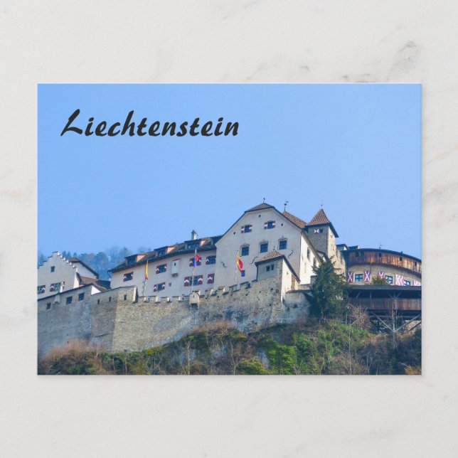 Carte Postale Château du Liechtenstein à Vaduz (Devant)