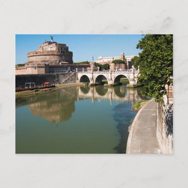 Carte Postale Château du Saint-Ange d'un pont (Devant)