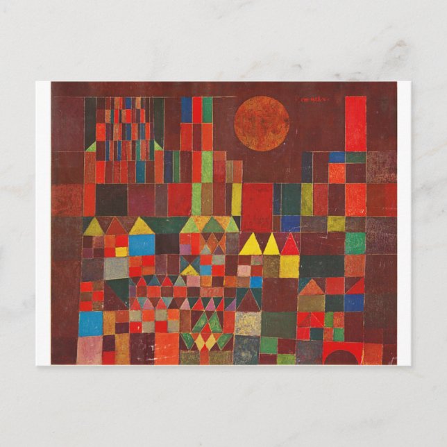 Carte Postale Château et Soleil, Paul Klee Expressionnisme Figur (Devant)