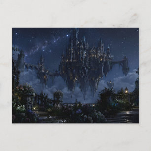 Carte postale Château Flottant Nuit Étoilée