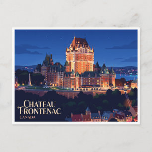 Carte Postale Château Frontenac la nuit, Québec, Canada