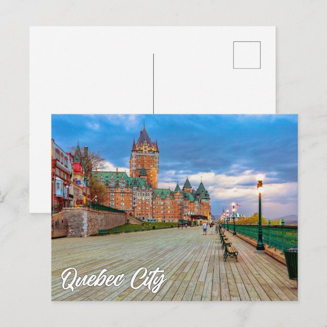 Carte Postale Château Frontenac, Ville de Québec, Québec, Canada (Devant / Derrière)
