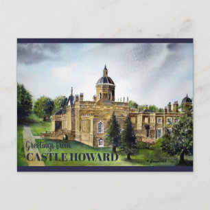 Carte Postale Château Howard North Yorkshire peinture aquarelle