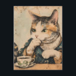 Carte Postale Chateau japonais vintage avec une tasse de thé<br><div class="desc">Chateau japonais vintage avec une tasse de thé</div>