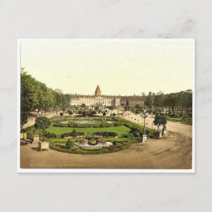 Carte Postale Château, Karlsruhe, Baden, Allemagne rare Photoch