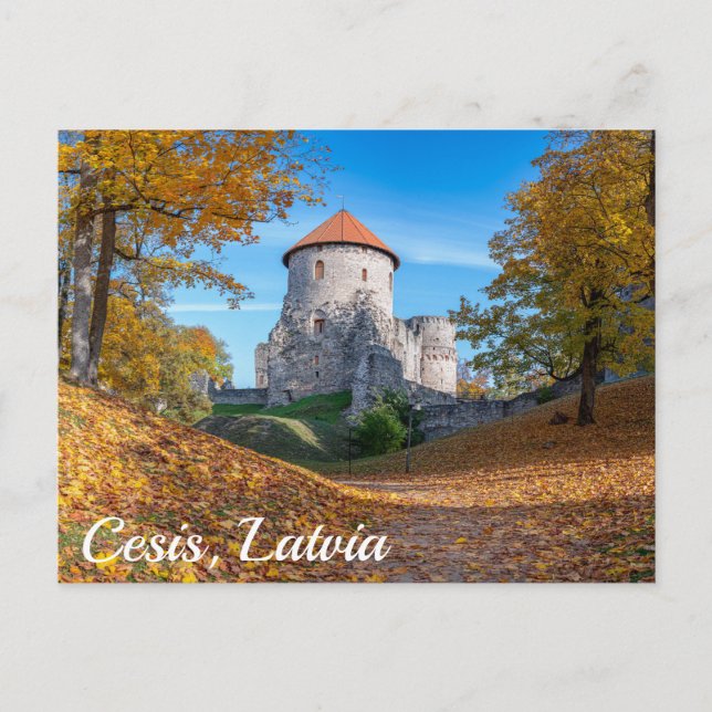 Carte Postale Château médiéval entouré de forêt (Devant)