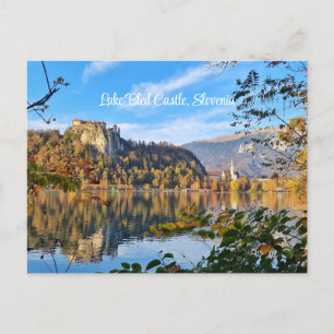 Carte Postale Château pittoresque du lac Léman à l'automne, Slov