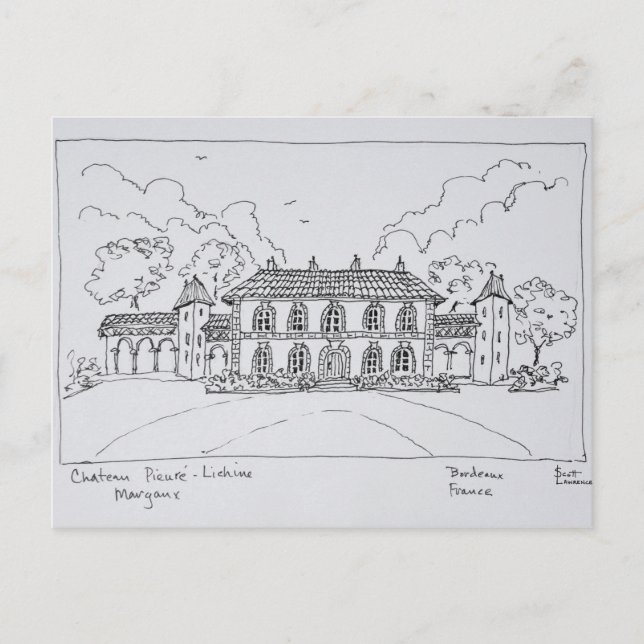 Carte Postale Château Prieure-Lichine, Margaux, Bordeaux (Devant)