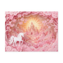 Carte postale Château Rose Licorne