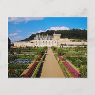 Carte Postale Château Rouge de Villandry et jardin, Vallée de la