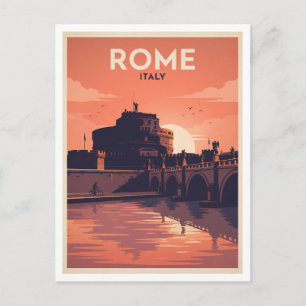 Carte Postale Château Saint-Ange, Rome Italie