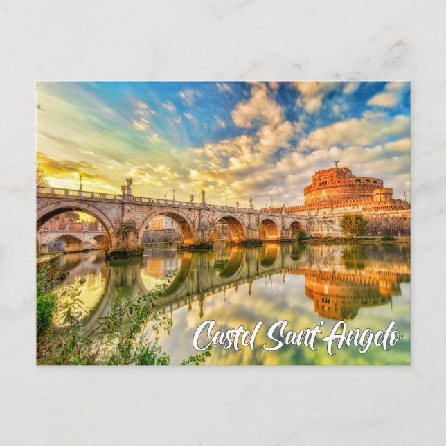 Carte Postale Château Sant'Angelo, Rome, Italie (Devant)