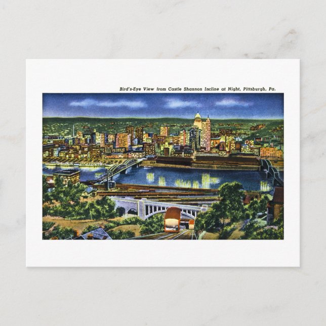 Carte Postale Château Shannon Incline, Pittsburgh, PA (Devant)