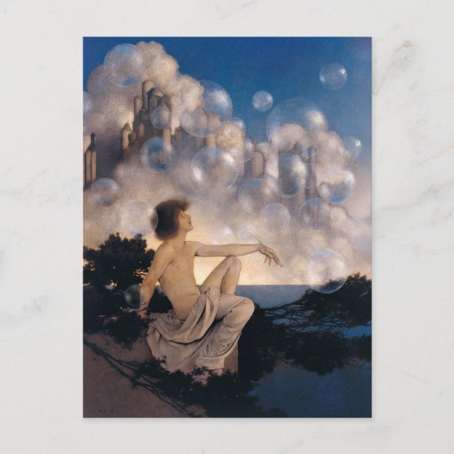 Carte Postale Châteaux en Espagne de Maxfield Parrish 1904 Fanta (Devant)