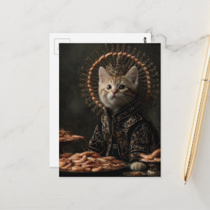 Carte Postale Chaton et la crevette