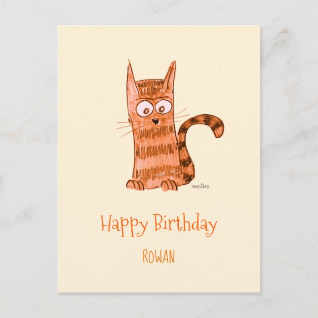 Carte Postale Chaton joueur (Devant)