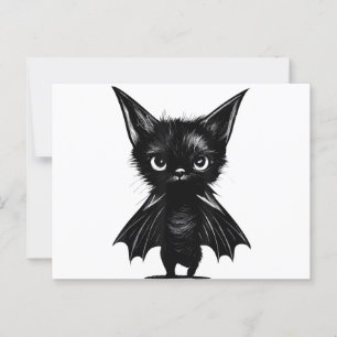 Carte Postale Chaton Noir Grumpy Halloween En Costume De Chat
