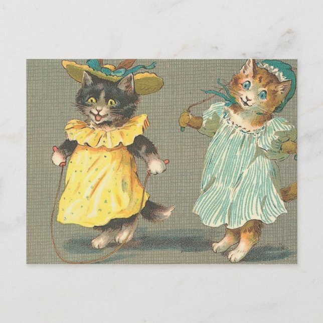 Carte Postale Chatons vintages (Devant)