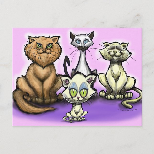 Carte Postale Chats (Devant)