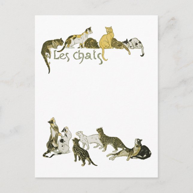 Carte Postale Chats, Alexandre Steinlen (Devant)