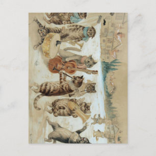 Carte Postale Chats Carol Chant de Louis Wain