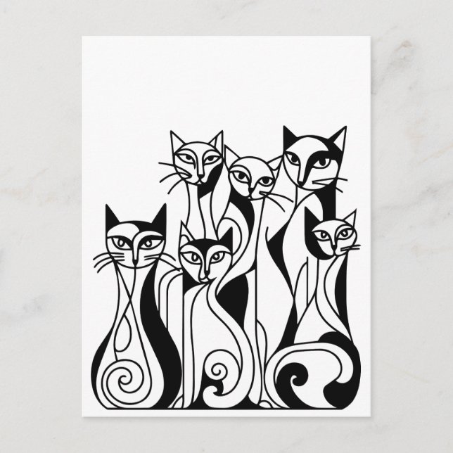 Carte Postale Chats cool (Devant)