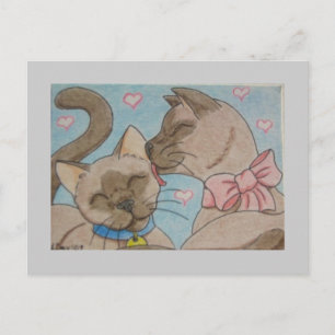 Carte Postale Chats d'amour