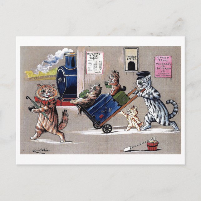 Carte Postale Chats de Louis Wain 1 (Devant)