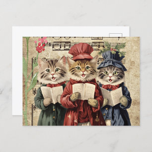 Carte Postale Chats de Noël