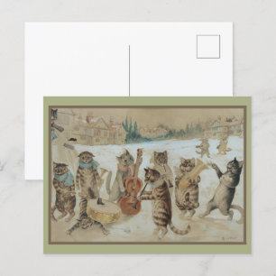 Carte Postale Chats de Noël : Chant de Carol par Louis William W