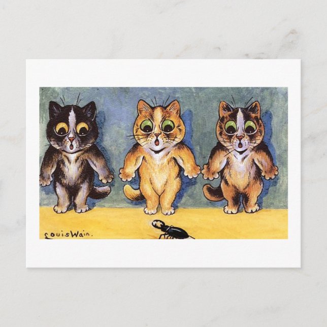 Carte Postale Chats d'humour par Louis Wain (Devant)