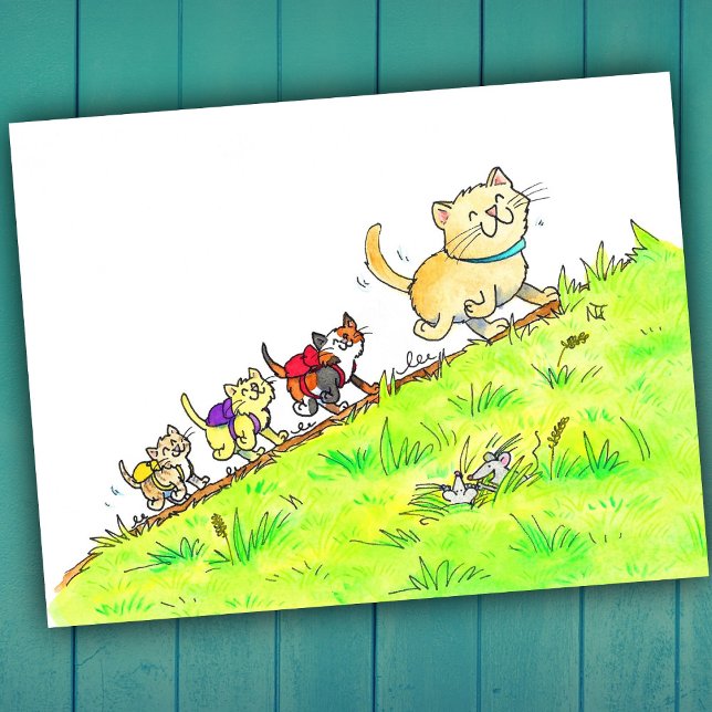 Carte Postale Chats du premier jour d'école  (Créateur téléchargé)