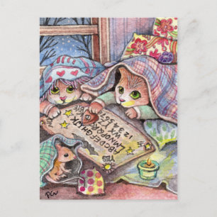 Carte Postale Chats effrayants