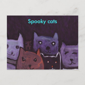 carte postale chats éffrayants