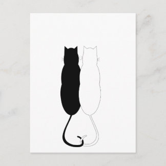 Carte Postale Chats en ébène et en ivoire