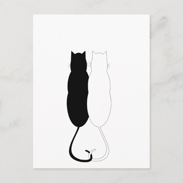 Carte Postale Chats en ébène et en ivoire (Devant)